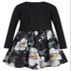 Bonny Billy Girls' Clothing Sets Flower Dress and Solid Cardigan 2 PCS Outfits 8-9t Black-1 view 2