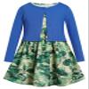 Bonny Billy Girls' Clothing Sets Flower Dress and Solid Cardigan 2 PCS Outfits 10-11t Blue-2 view 3