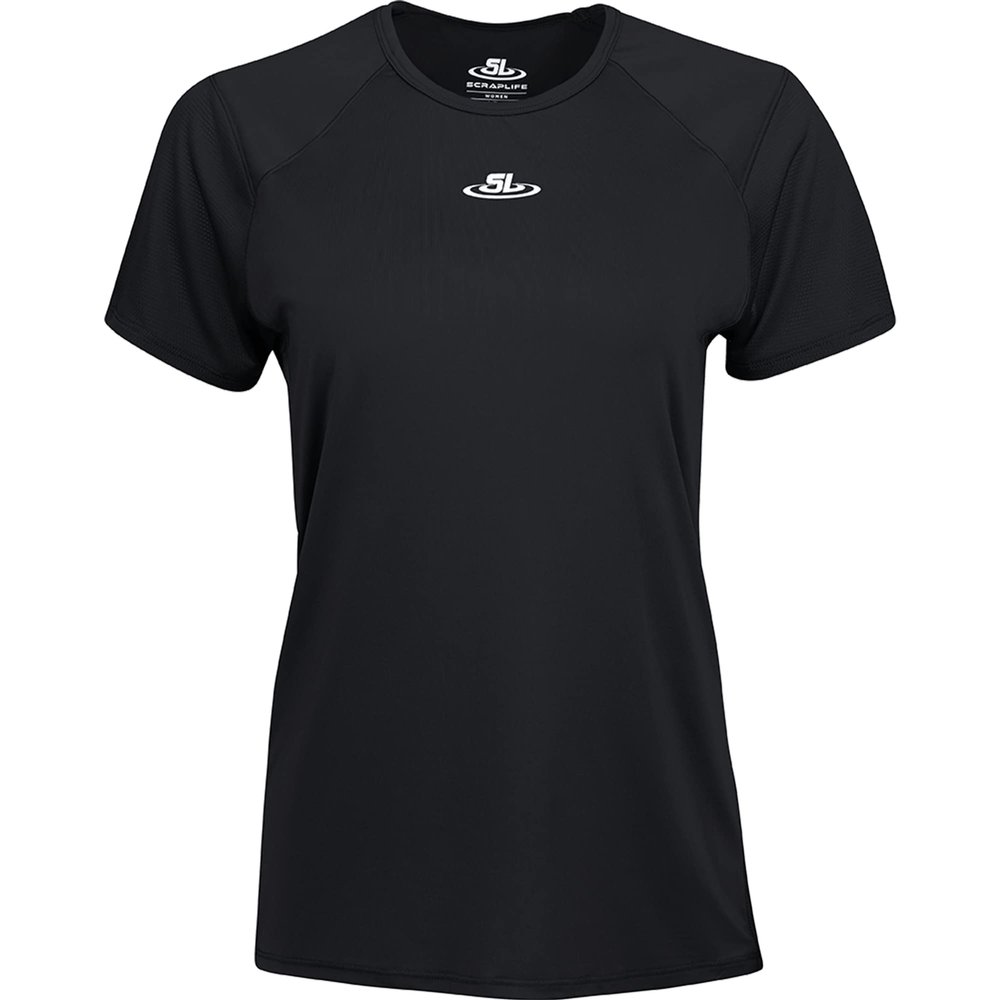 ScrapLife | Women's Premium Performance Short Sleeve Training Wrestling Shirt (Women's Medium, Black)