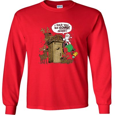 I Told You The Schmidt House! Long Sleeve Shirt-Red-Small