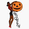 black pin up halloween Sticker Bumper Sticker Vinyl Decal 5" view 1