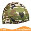 4 Pcs Skull Cap Sweat Wicking Helmet Liner Breathable Cycling Beanie Running Sports Hat Cooling Head Wraps for Men (Camo Color) view 2