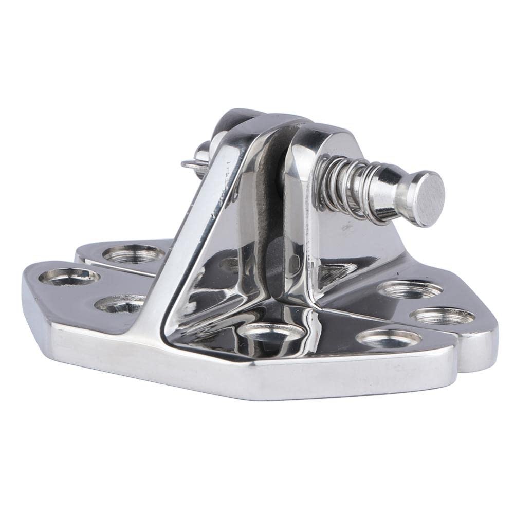 2 Pieces Marine Boat Hatch Hinge with Adjustable Screw Bolt,316 Stainless Steel,Solid Cast Hatch Hinge (2)