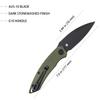 KUBEY Leaf KU333C Pocket Knife for EDC, Small Folding Knife with 2.99 Inch Blade G10 Handle, Reversible Deep Carry Pocket Clip for Camping Hunting Hiking view 2