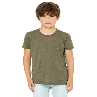 Apparel Globe Boys Triblend Short-Sleeve T-Shirt, Olive Triblend, Small