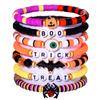 XOCARTIGE Surfer Heishi Bracelets for Women Stackable Rainbow Vinyl Disc Clay Beaded Stretch Bracelets Elastic Layering Friendship Bracelets Boho Summer Beach Jewelry (Halloween 2) view 1