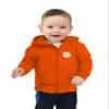 Little King NCAA Boys/Girls Infant Full Zip Cotton Fleece Hoodie Sweatshirt with Embroidered Team Logo-Clemson-Orange-12 Months view 1