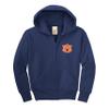 Little King NCAA Boys/Girls Infant Full Zip Cotton Fleece Hoodie Sweatshirt with Embroidered Team Logo-Auburn-Navy-12 Months view 2