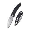 KUBEY Leaf KU333A Pocket Knife for EDC, Small Folding Knife with 2.99 Inch Blade G10 Handle, Reversible Deep Carry Pocket Clip for Camping Hunting Hiking