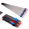 QunYing Archery Carbon Arrow 28 29 30 inch 300 340 350 400 Spine Practice Hunting Arrows for Compound Recurve Bow 12PCS-28 400 Spine view 1