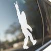 Darknalia | Yeti Sasquatch Big Foot Rock On Decal Sticker for Trucks Vinyl Car Graphic | Vinyl Car Sticker | for Cars Trucks Vans Walls Laptop | Gloss White Color | 6 X 3 Inch view 1