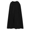 tuduoms Women's Winter Cloak Hood Woolen Cape Halloween Party Open Front Cardigans Thick Coat Short Poncho Halloween Costumes view 3