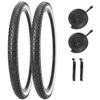 Bike Tire, 26"x 2.125" Folding Beach Cruiser Replacement Bicycle Tire (2 Tires 2 Tubes/White Sidewall) view 1