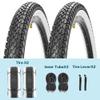 Bike Tire, 26"x 2.125" Folding Beach Cruiser Replacement Bicycle Tire (2 Tires 2 Tubes/White Sidewall) view 2