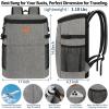 Camping Cooler Backpack 30 Cans, Soft Backpack Coolers Insulated Leak Proof Travel Cooler Bag Waterproof Lunch Picnic Beach Work Trip Thermal Bag Drink Beverage Beer Bag Cooler Grey view 3