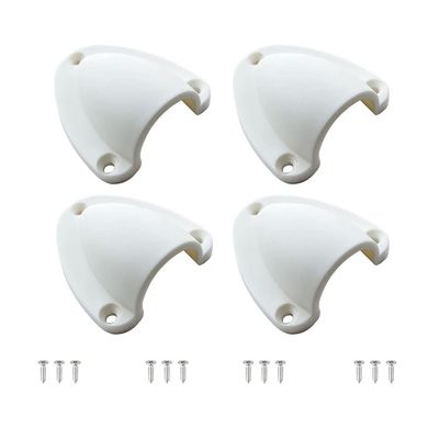 Berfi Life 4Pieces Marine Wire Cable Vent Cover with 12 Screws, Plastic Clamshell Vent Clam Shell Vent Cover for Boat Yacht