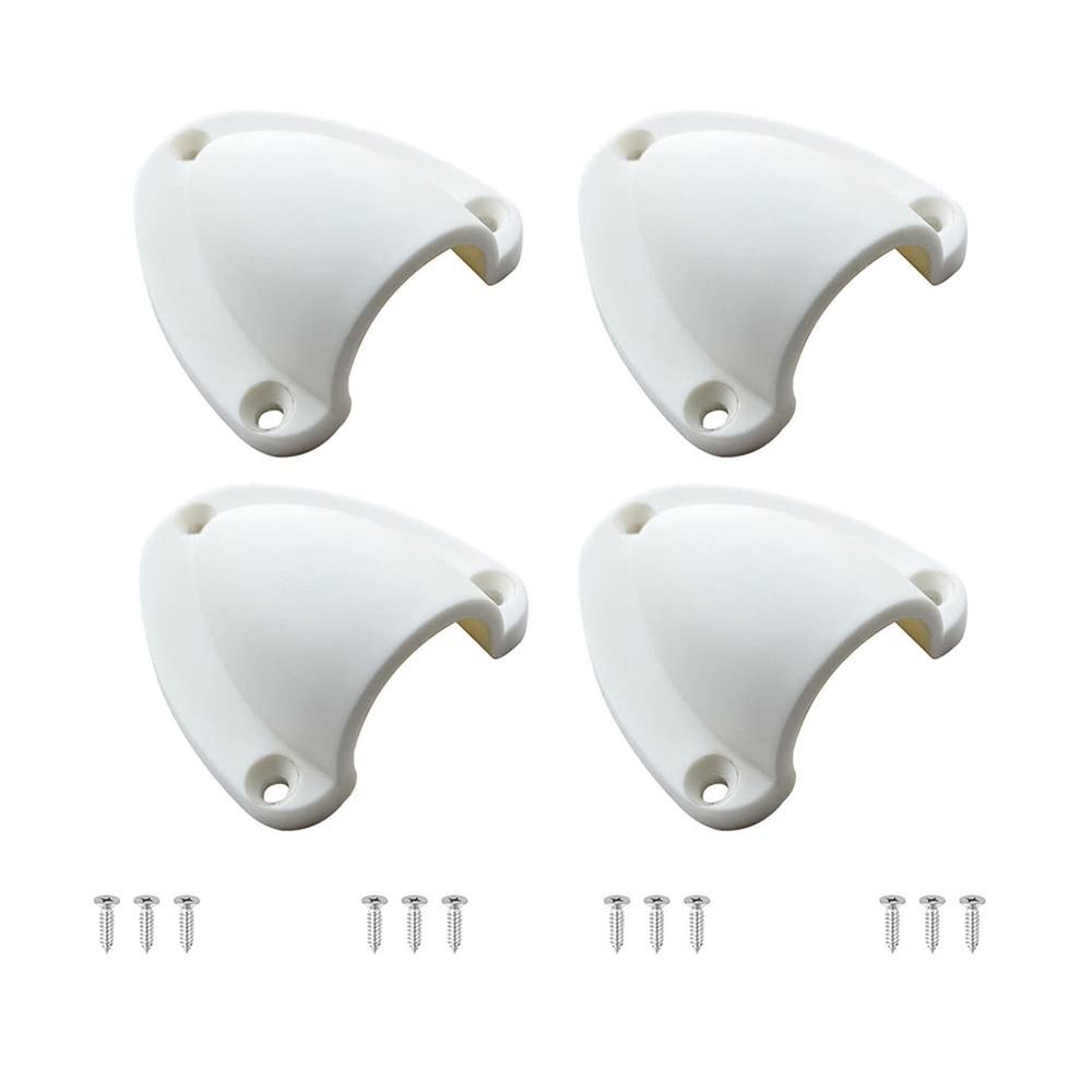 Berfi Life 4Pieces Marine Wire Cable Vent Cover with 12 Screws, Plastic Clamshell Vent Clam Shell Vent Cover for Boat Yacht