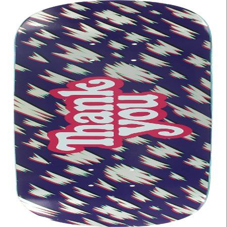 Thank You Skateboards Modern Logo Silver Foil Skateboard Deck - 8" x 31.75"