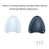 Berfi Life 4Pieces Marine Wire Cable Vent Cover with 12 Screws, Plastic Clamshell Vent Clam Shell Vent Cover for Boat Yacht view 4