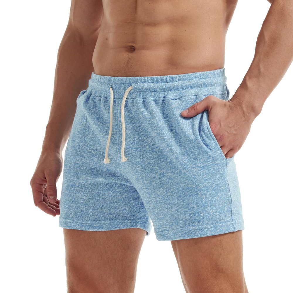 AIMPACT Mens Sweat Shorts 5 Inch Inseam Shrots Casual Athletic Jogger Workout Short Shorts for Men (Light Blue S)