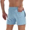 AIMPACT Mens Sweat Shorts 5 Inch Inseam Shrots Casual Athletic Jogger Workout Short Shorts for Men (Light Blue S) view 2