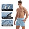 AIMPACT Mens Sweat Shorts 5 Inch Inseam Shrots Casual Athletic Jogger Workout Short Shorts for Men (Light Blue S) view 3