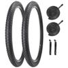 Bike Tire, 26"x 2.125" Folding Beach Cruiser Replacement Bicycle Tire (2 Tires 2 Tubes/Black) view 1