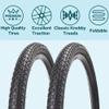 Bike Tire, 26"x 2.125" Folding Beach Cruiser Replacement Bicycle Tire (2 Tires 2 Tubes/Black) view 3