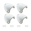 Berfi Life 4Pieces Marine Wire Cable Vent Cover with 12 Screws, Plastic Clamshell Vent Clam Shell Vent Cover for Boat Yacht view 1
