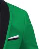 Mens 3 Piece Blazer Sets Stylish 1 Button Shawl Lapel Business Jacket Suits Slimming Wedding Prom Groomsmen Suits (Green,XX-Large) view 2