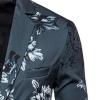 JEsilunmaMY Men's Floral Blazer Jacket Slim Fit Notch Lapel 1 Button Suit Jacket Stylish Business Wedding Prom Dress Blazers (ArmyGreen,X-Large) view 4
