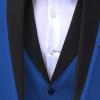 Mens 3 Piece Blazer Sets Stylish 1 Button Shawl Lapel Business Jacket Suits Slimming Wedding Prom Groomsmen Suits (Blue2,X-Small) view 3