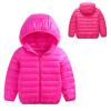 Kids Coat Winter Jacket Girls Boys Hooded Soild Toddler Outwear Windproof Warm Thick Girls Coat (Hot Pink, 6-7 Years) view 3