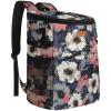 Camping Cooler Backpack 30 Cans, Soft Backpack Coolers Insulated Leak Proof Travel Cooler Bag Waterproof Lunch Picnic Beach Work Trip Thermal Bag Drink Beverage Beer Cooler Floral Painting view 1