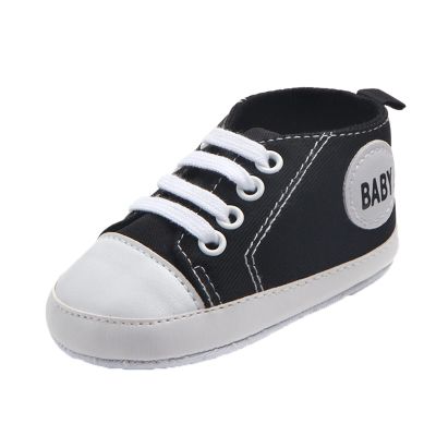 24 Months Tennis Shoes Sports Toddler Girls Barefoot Baby Walkers Kids Non-Slip Prewalker First Colour Soild Shoes Boys Shoes Floor The Baby Toddler Infant Baby Boys Black
