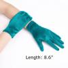 EORUBE Opera Satin Gloves for Women - Wrist Length Banquet & Tea Party Gloves - Smooth 8.6" Malachite view 3