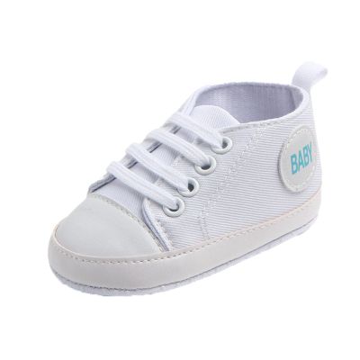 24 Months Tennis Shoes Sports Toddler Girls Barefoot Baby Walkers Kids Non-Slip Prewalker First Colour Soild Shoes Boys Shoes Floor The Baby Toddler Infant Baby Boys White