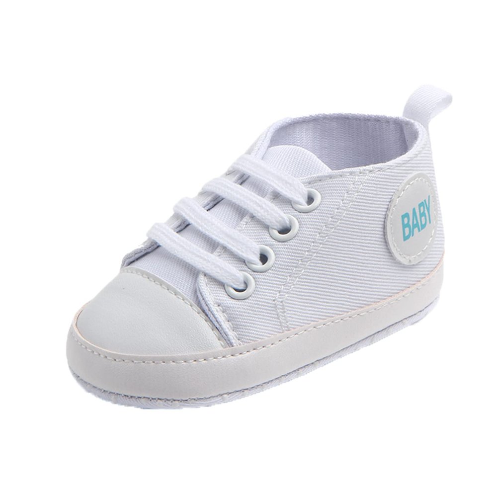 24 Months Tennis Shoes Sports Toddler Girls Barefoot Baby Walkers Kids Non-Slip Prewalker First Colour Soild Shoes Boys Shoes Floor The Baby Toddler Infant Baby Boys White