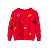 Toddler Boy Girl Cartoon Prints Sweatshirt Outfit Long Sleeve Oversized Sweater Shirts Fall Blouse (Red, 3-4 Years) view 1
