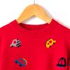 Toddler Boy Girl Cartoon Prints Sweatshirt Outfit Long Sleeve Oversized Sweater Shirts Fall Blouse (Red, 3-4 Years) view 3