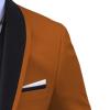 Mens Slim Fit Business Suits Casual 1 Button Shawl Collar 3 Piece Blazer Sets Wedding Prom Jacket Vest & Pants (Brown,4X-Large) view 2