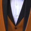 Mens Slim Fit Business Suits Casual 1 Button Shawl Collar 3 Piece Blazer Sets Wedding Prom Jacket Vest & Pants (Brown,4X-Large) view 3