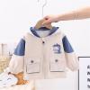 Toddler Baby Boys Girls Winter Coat Clothes Long Sleeve Cute Zip Up Hoodie Striped Coat Jacket Fall (Blue, 18-24 Months) view 2