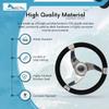 MARINE CITY Polished 316 Grade Stainless Steel Sports Style Tri-Spoke Design Steering Wheel with Center Cap/PU Foam 13-1/2 Inches Diameter  3/4 Inches Tapered Shaft for Marines  Boats (Pack of 1) view 3