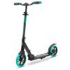 SereneLife Lightweight and Foldable Kick Scooter Comfortable T-Bar Handlebar, Adjustable Scooter for Teens and Adult, Alloy Deck with High Impact Wheels, Durable ABEC-7 Bearings Aqua on Black SLTS02 view 1