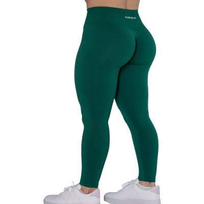 AUROLA Intensify Workout Leggings for Women Seamless Scrunch Tights Tummy Control Gym Fitness Girl Sport Active Yoga Pants (S, Alpine Green)