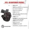1791 GUNLEATHER P320c Holster, Right Hand OWB Leather Gun Holster for Belts Compatible with Sig Sauer P320c, P229c, HK VP9sk, P2000, 45c and Most compacts with Rails view 3