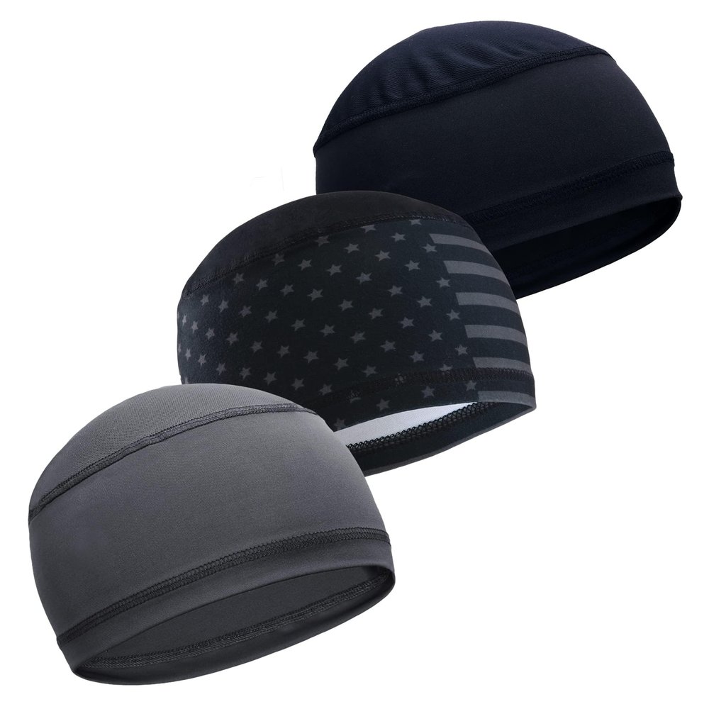 Tough Headwear Skull Cap - Skull Caps for Men - Motorcycle and Bike Helmet Liner - Hard Hat Cooling Hats - No Sweat Head Caps