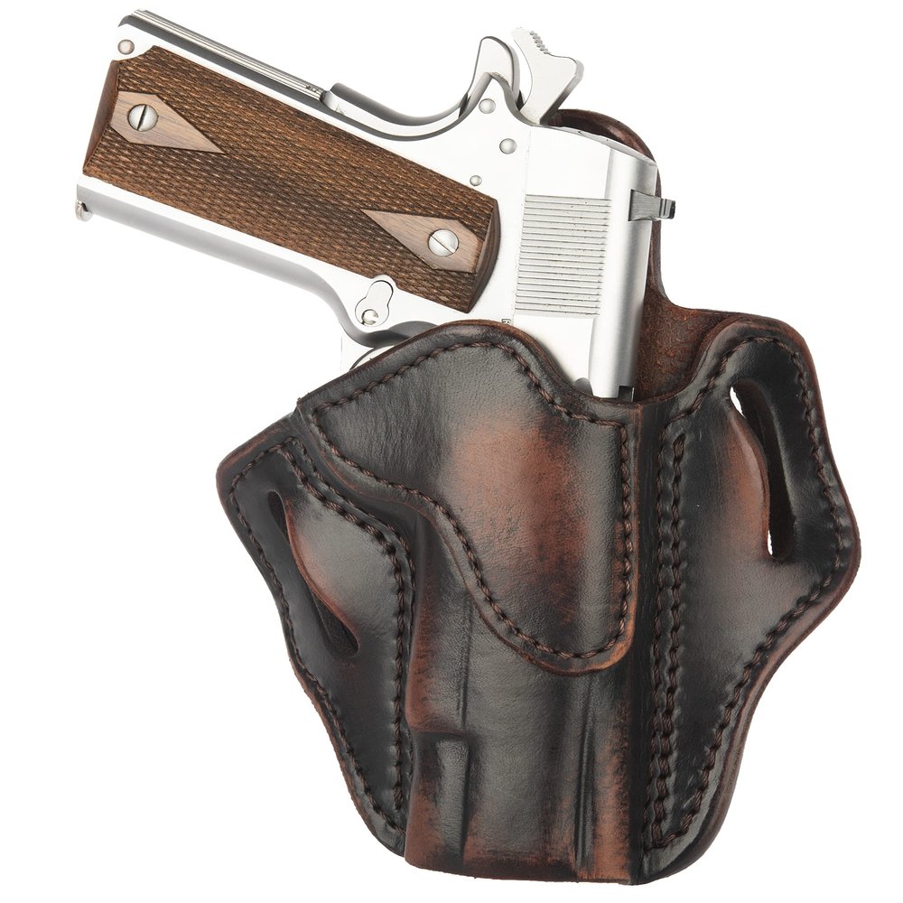 1791 GUNLEATHER Optic Ready Holster - OWB CCW G19 Leather Gun Holster for Belts - Right Handed - Compatible with Glock 19, 23, 27, Springfield XDS