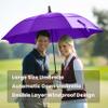 MRTLLOA Extra Large Purple Golf Umbrella, 54/62/68/72 Inch Automatic Open, Oversize Double Canopy Vented Windproof Waterproof Sports Umbrellas for Rain(68 Inch Purple) view 2